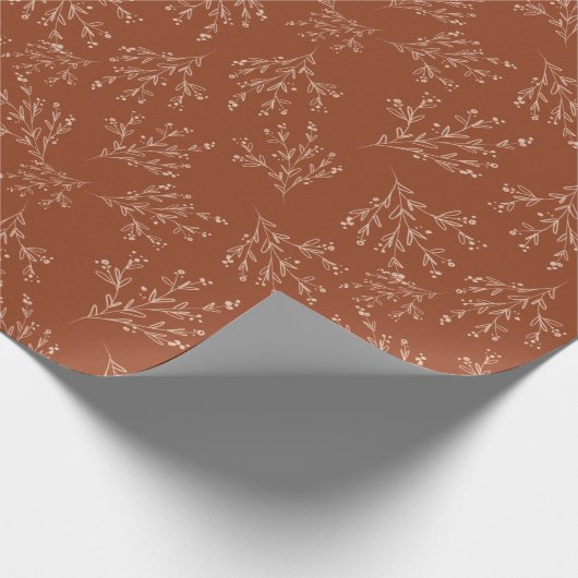 Farbpalette für einfache Verzweigungen | Burnt Sie Geschenkpapier (Ecke)