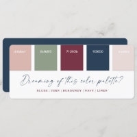 Farbpalette für Navy Blue & Burgundy Wedding Color