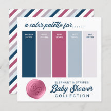 Farbpalette für Navy Blue & Pink Baby Dusche
