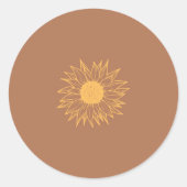 Farbpalette für Sonnenblumen Farbpalette Herbst Runder Aufkleber (Vorderseite)