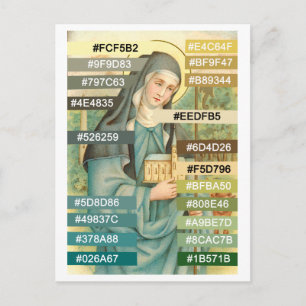 Farbpalette für St. Brigid of Ireland (M 014) Po Postkarte