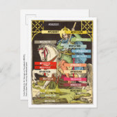 Farbpalette für St. George auf Horseback (BS 01) Postkarte (Vorne/Hinten)