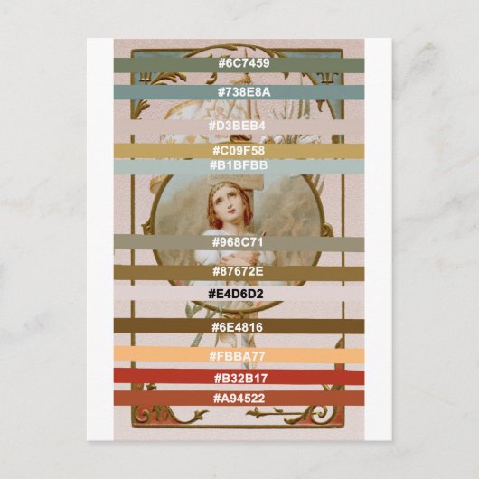 Farbpalette für St. Joan of Arc (BF 01) Postkarte (Vorderseite)