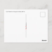 Farbpalette für St. Joseph den Arbeiter (BK 31) Postkarte (Rückseite)