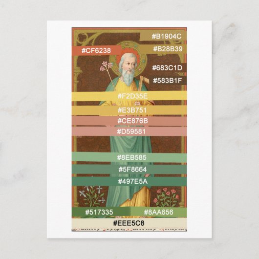 Farbpalette für St. Joseph (SAU 35) Postkarte (Vorderseite)