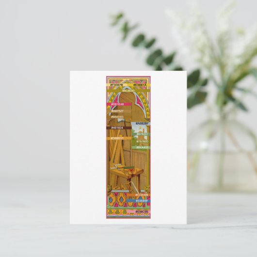 Farbpalette für St. Joseph's Workshop (BL 01) Postkarte (Stehend Vorderseite)