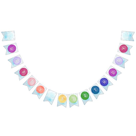 Farbpalette Geburtstagsbanner Wimpelkette (Alle)