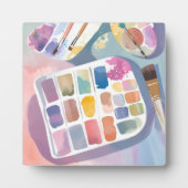 Farbpalette | Hübsche Kunst Farben Wasserfarbe Fotoplatte (Vorderseite)