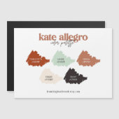 Farbpalette Karte Terracotta Sienna Minze & Beige (Vorne/Hinten)