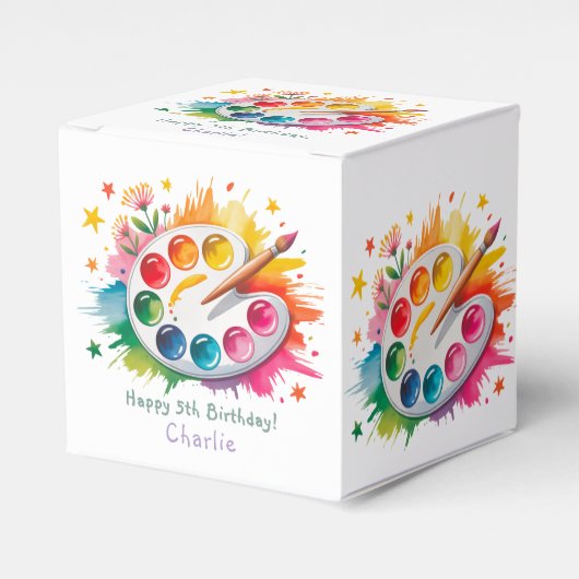 Farbpalette Kunst Geburtstagspartei Geschenkschachtel (Vorderseite)