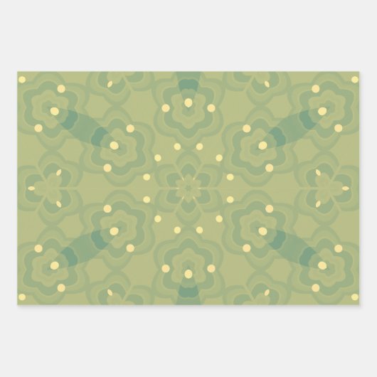 Farbpalette lila und grün geschenkpapier set (Vorderseite 3)