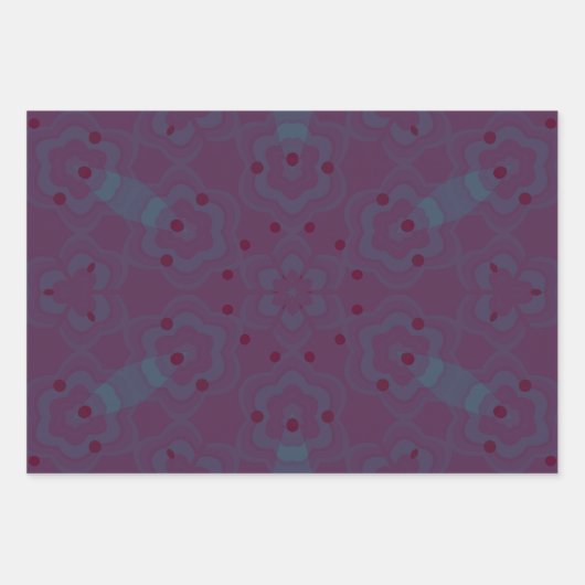 Farbpalette lila und grün geschenkpapier set (Vorderseite 2)