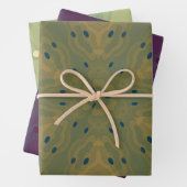 Farbpalette lila und grün geschenkpapier set (Beispiel)