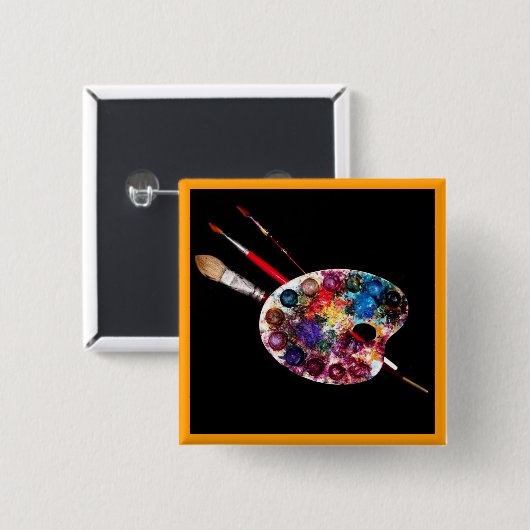 FARBPALETTE, Maler, Künstler Button (Vorne & Hinten)