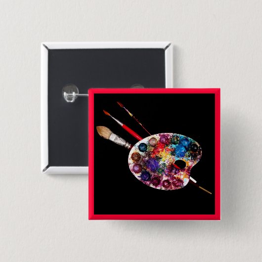 FARBPALETTE, Maler, Künstler Button (Vorne & Hinten)