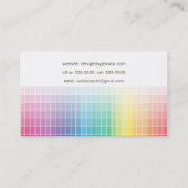Farbpalette Ombre Business Card des Grafikdesigner Visitenkarte (Rückseite)