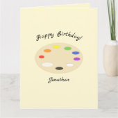 Farbpalette Personalisiert Geburtstag Karte (Vorderseite)
