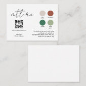 Farbpalette | QR-Code Begleitkarte (Vorne/Hinten)