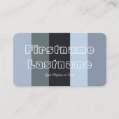 Farbpalette QR-Code-Kalligrafie in Blau-Grautönen Visitenkarte (Vorderseite)