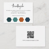 Farbpalette QR-Codeprüfung für die Hochzeitskleidu Begleitkarte (Vorne/Hinten)