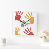 Farbpalette Quadratische Wanduhr (Zuhause)