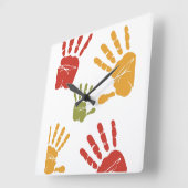 Farbpalette Quadratische Wanduhr (Winkel)