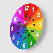 Farbpalette Rainbow Fett Erfahren Sie mehr über Ze Große Wanduhr (Winkel)
