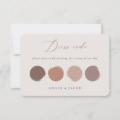 Farbpalette Rosa, Mauve und Bronze-Rose RSVP Karte (Vorderseite)