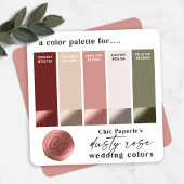 Farbpalette Rose Wine & Blush Wedding Einladung