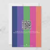 Farbpalette Schmetterlingskarte Erwachsene Farbkar Einladung (Rückseite)