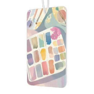 Farbpalette Schöne Kunst Bunte Wasserfarbe Autolufterfrischer