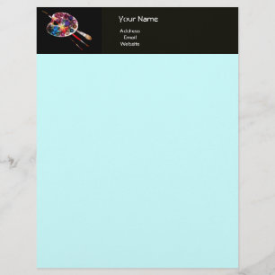 FARBPALETTE, schwarz und blau Briefbogen