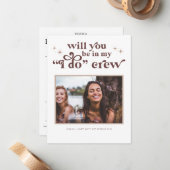 Farbpalette Sie werden mein Bridesmaid-Vorschlag s Mitteilungskarte (Vorderseite/Rückseite Beispiel)