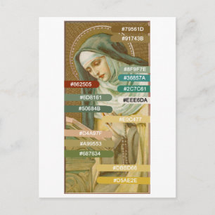 Farbpalette St. Maria Magdalena de Pazzi (JM 45) Postkarte