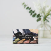 Farbpalette und Pinsel | Modern Visitenkarte (Stehend Vorderseite)