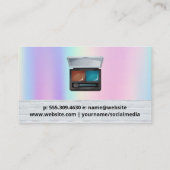 Farbpalette und Pinsel | Rainbow Blend Visitenkarte (Rückseite)