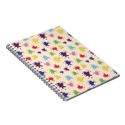 Farbpalette und Spritzer-Notizheft Notizblock (Rechte Seite)