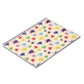 Farbpalette und Spritzer-Notizheft Notizblock (Linke Seite)