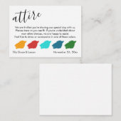 Farbpalette Vorschläge zur Hochzeitskleidung Begleitkarte (Vorne/Hinten)