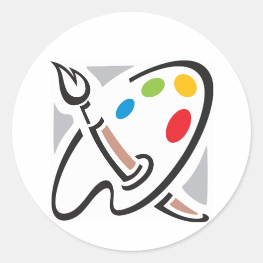 Farbpalettenaufkleber Runder Aufkleber (Vorderseite)