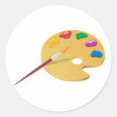 Farbpalettenaufkleber Runder Aufkleber (Vorderseite)