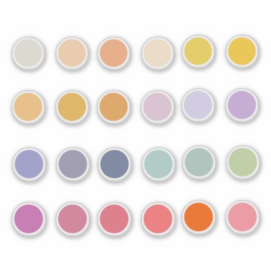 Farbpalettenblatt für die Frühlingssäule Aufkleber (Vorderseite)