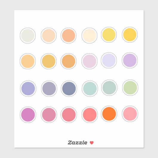 Farbpalettenblatt für die Frühlingssäule Aufkleber (Blatt)