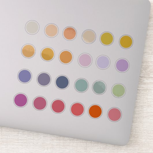 Farbpalettenblatt für die Frühlingssäule Aufkleber (Detail)