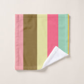 Farbpalettendesign für den Sommer Streifen Badhandtuch Set (Waschlappen)