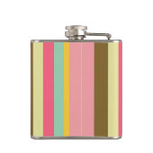 Farbpalettendesign für den Sommer Streifen Flachmann (Rückseite)