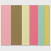 Farbpalettendesign für den Sommer Streifen Geschenkpapier (Flach)