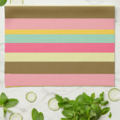 Farbpalettendesign für den Sommer Streifen Geschirrtuch (Gefaltet)