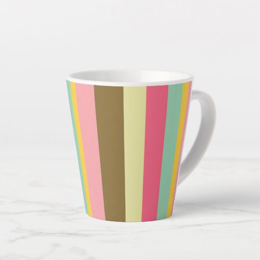 Farbpalettendesign für den Sommer Streifen Milchtasse (Rechte Ecke)