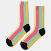 Farbpalettendesign für den Sommer Streifen Socken (Linkes Detail)